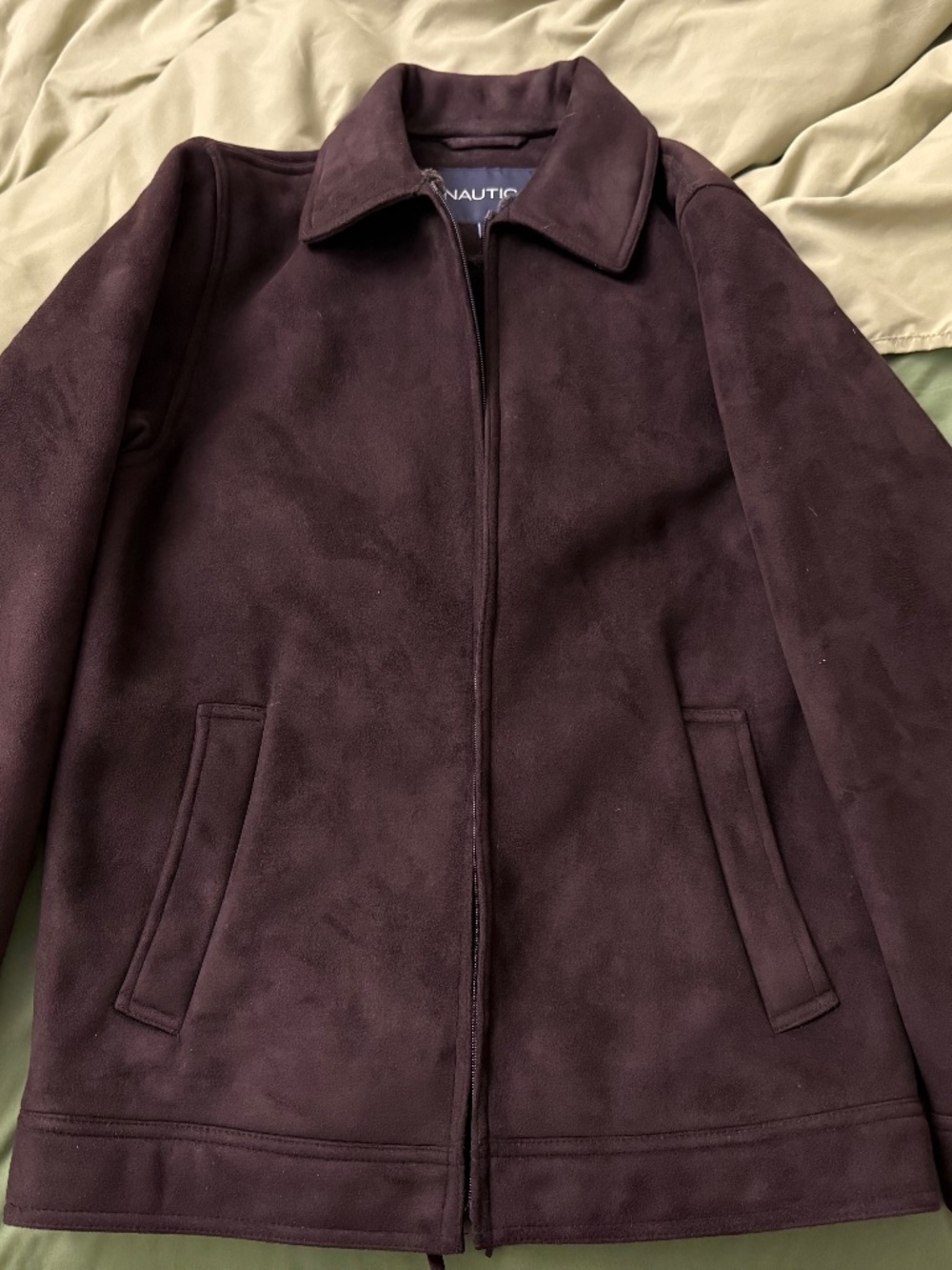 Nautica faux fur suede jacket